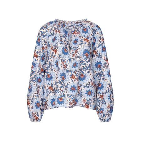 Seidensticker SEIDENSTICKER Blouse Schwarze Rose blauw / lichtblauw / rood