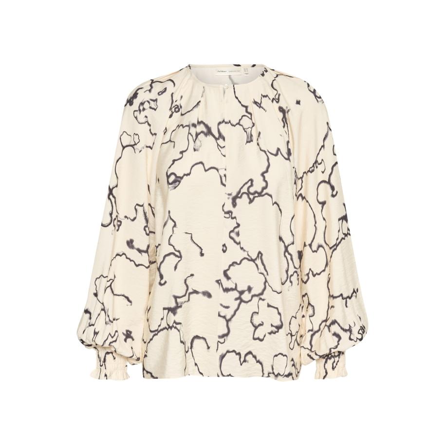 InWear InWear Blouse Cait zwart / wolwit -