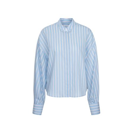 SEIDENSTICKER Blouse Schwarze Rose hemelsblauw / wit