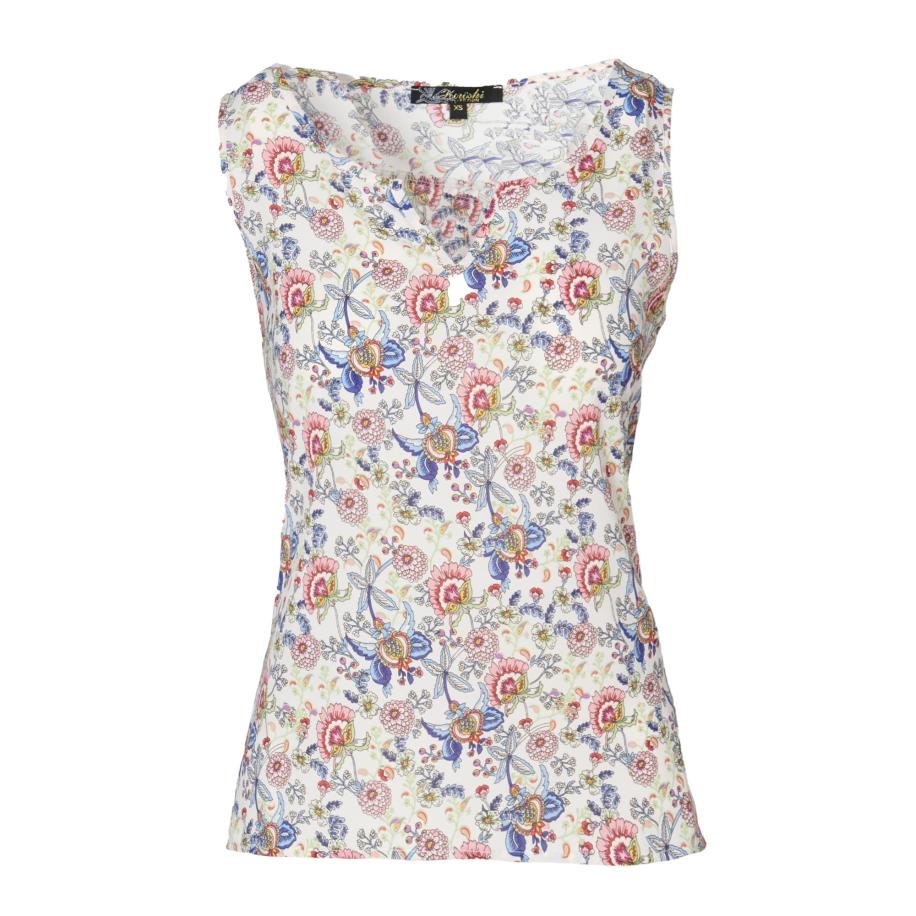 KOROSHI KOROSHI Blouse lichtblauw / lichtgroen / oudroze / wit -