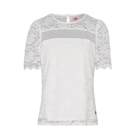 Spieth & Wensky SPIETH & WENSKY Klederdracht blouse Alina oudroze / offwhite