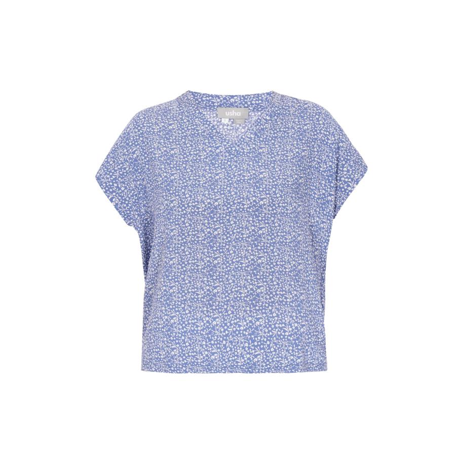 FELIPA FELIPA Blouse Fashion Look lichtblauw / wit -