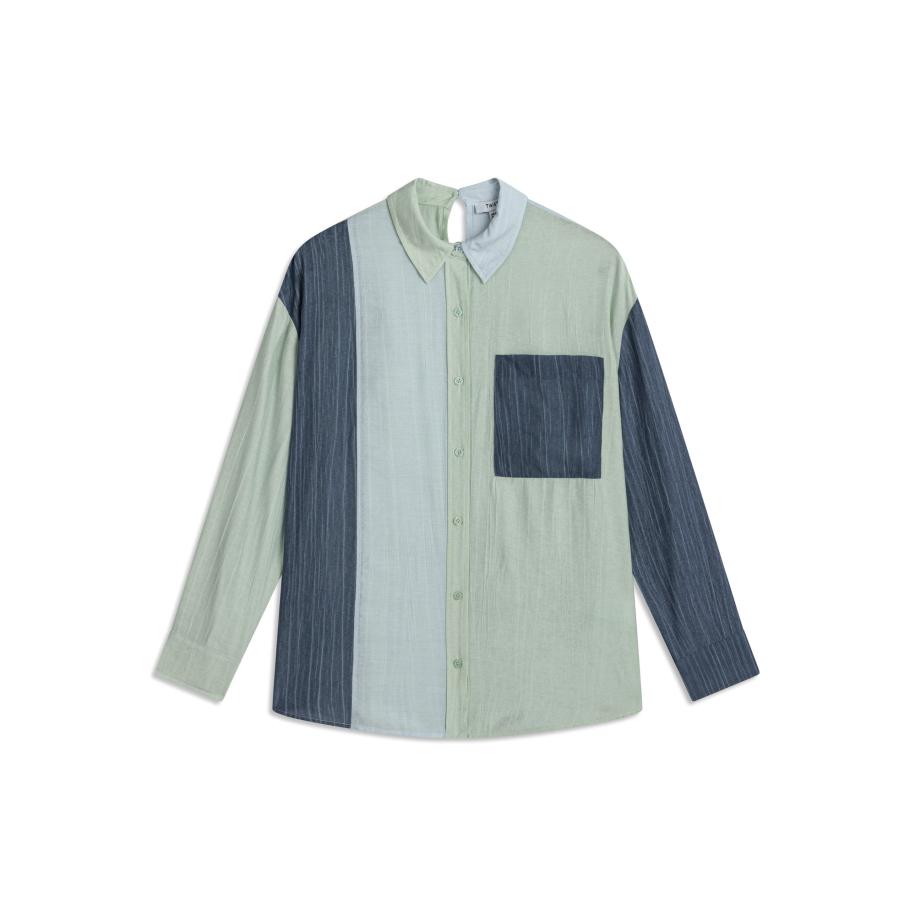 Twist Twist Blouse blauw / pastelgroen / lichtgroen -