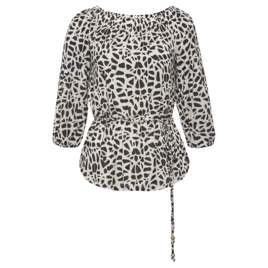 Lascana LASCANA Blouse zwart / wit -