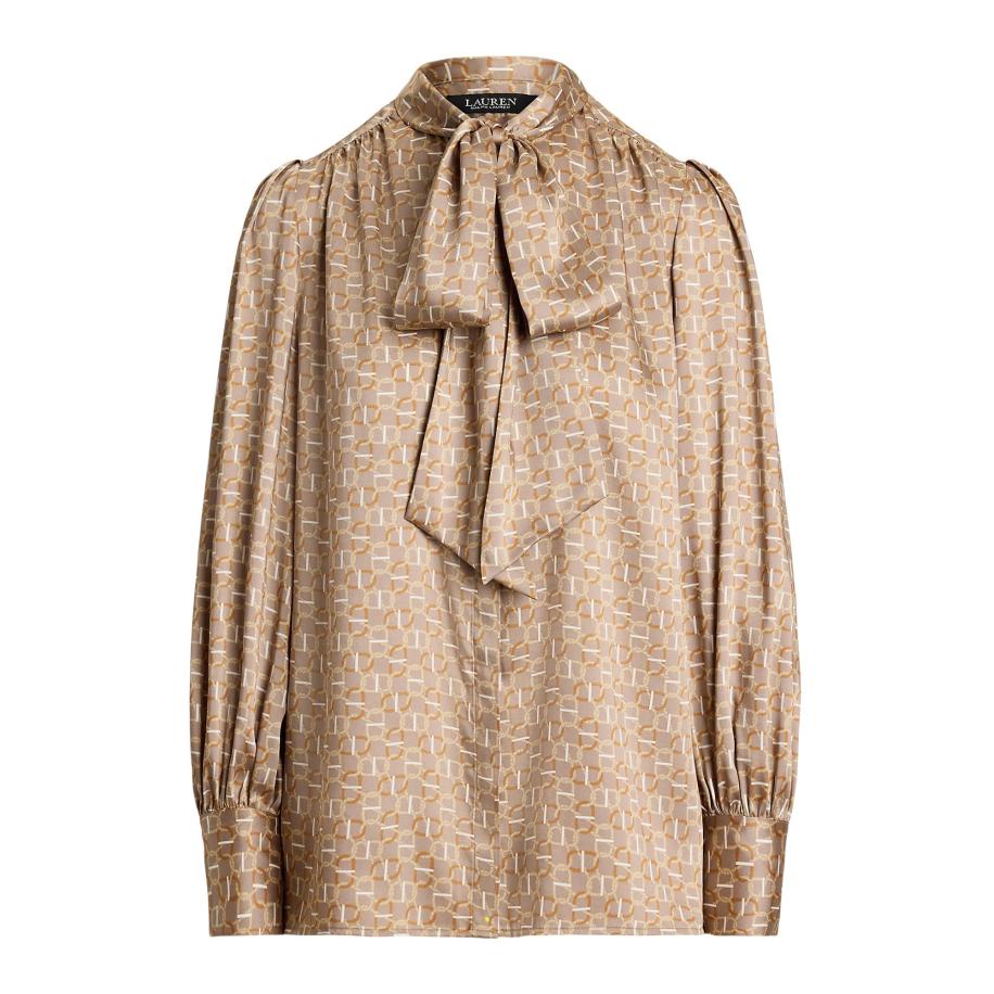 Lauren Ralph Lauren Lauren Ralph Lauren Blouse KLARYCE lichtbeige / cognac / taupe / wit -