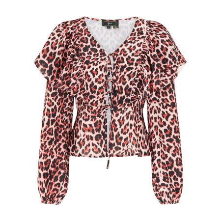 Faina faina Blouse beige / roestrood / zwart