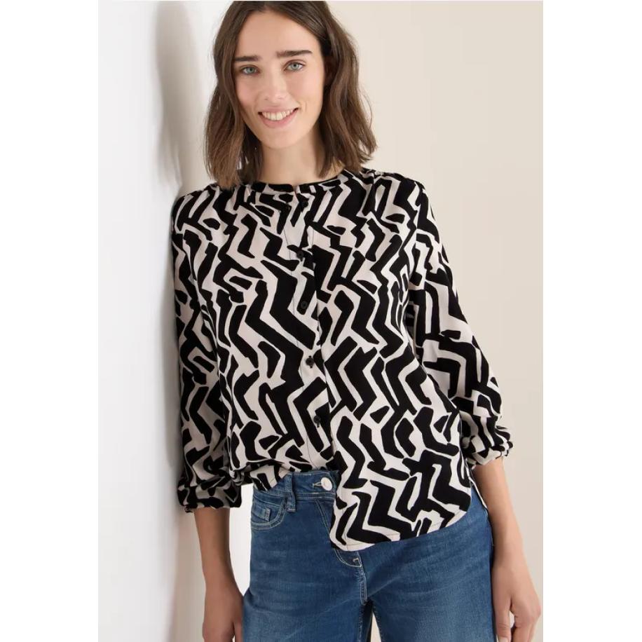 CECIL Blouse met grafisch patroon Grijs