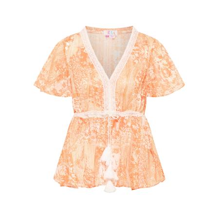 IZIA IZIA Blouse oranje / wit