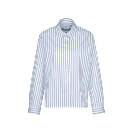 SEIDENSTICKER Blouse Schwarze Rose lichtblauw / wit