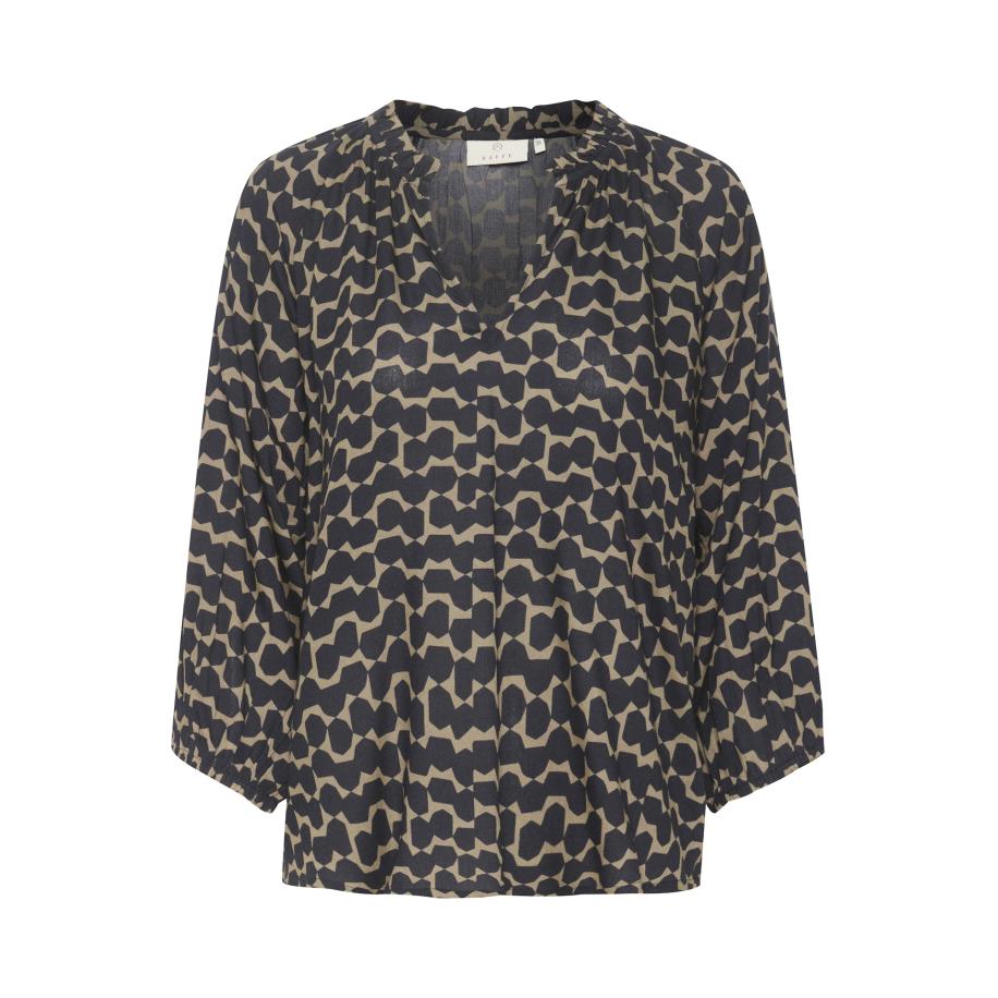 Kaffe Kaffe Blouse beige / nachtblauw -