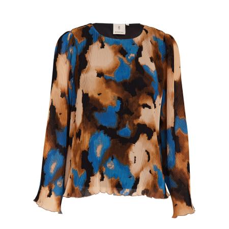 Peppercorn Peppercorn Blouse Gabrielle 3 beige / blauw / bruin / zwart