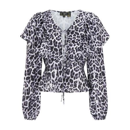 Faina faina Blouse grijs / zwart / wit