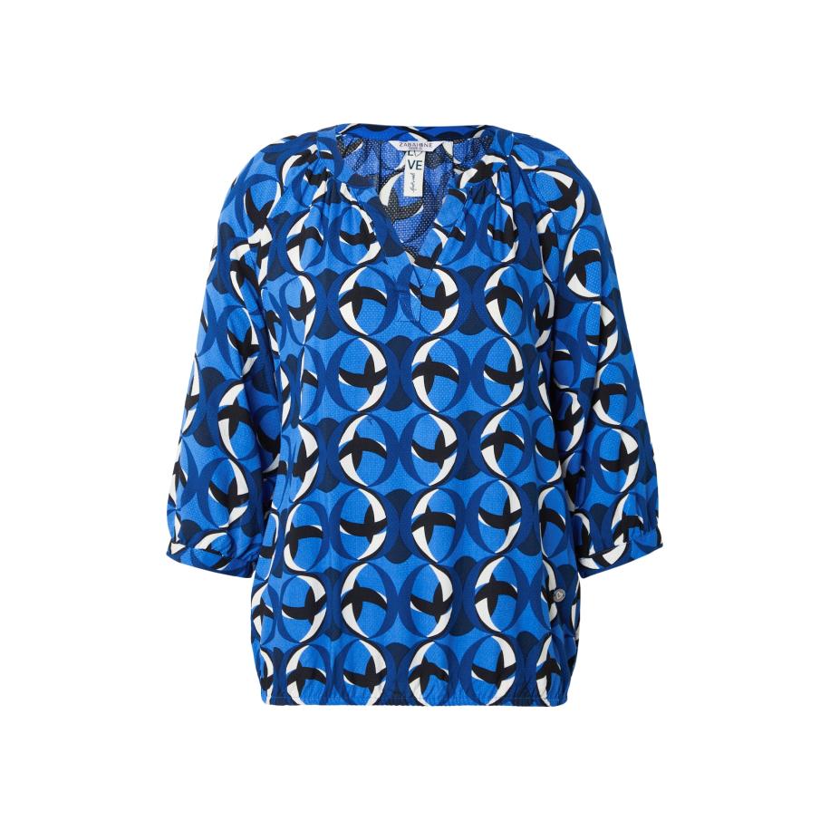 ZABAIONE ZABAIONE Blouse Co44rnelia marine / azuur / zwart / wit -