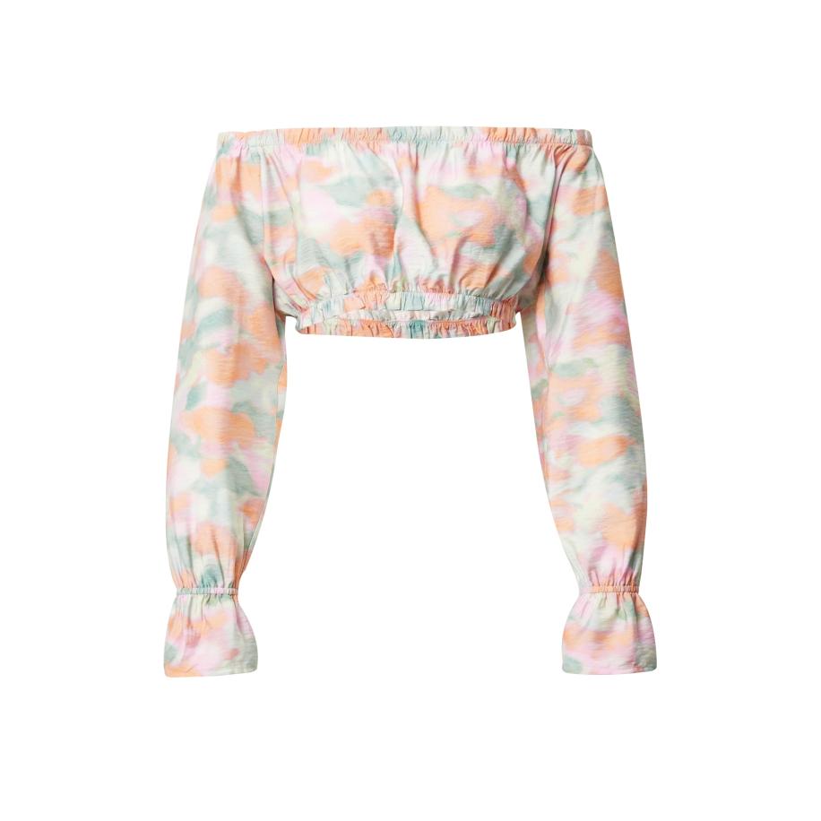 EDITED EDITED Blouse Elsa groen / oranje / pink / wit -