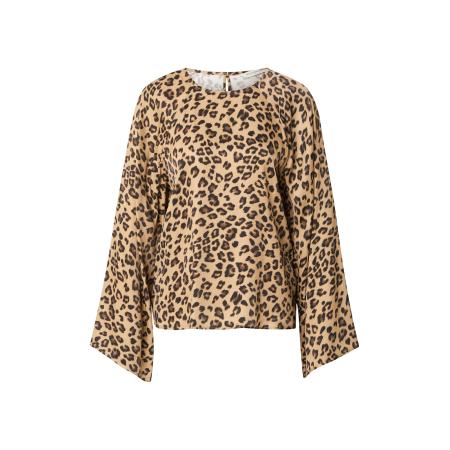 MSCH COPENHAGEN Blouse Rikkeloa cappuccino / donkerbruin / zwart