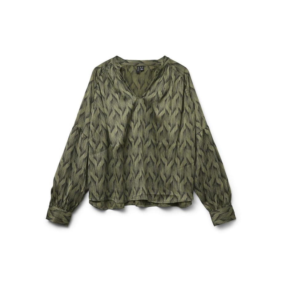 Vero Moda VERO MODA Blouse LIVIA groen / olijfgroen -