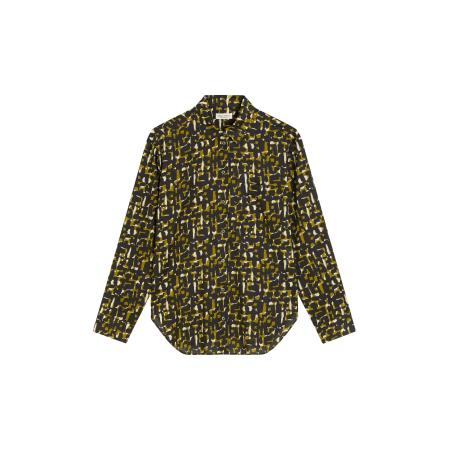 Marc O'Polo Marc OPolo Blouse beige / olijfgroen / zwart