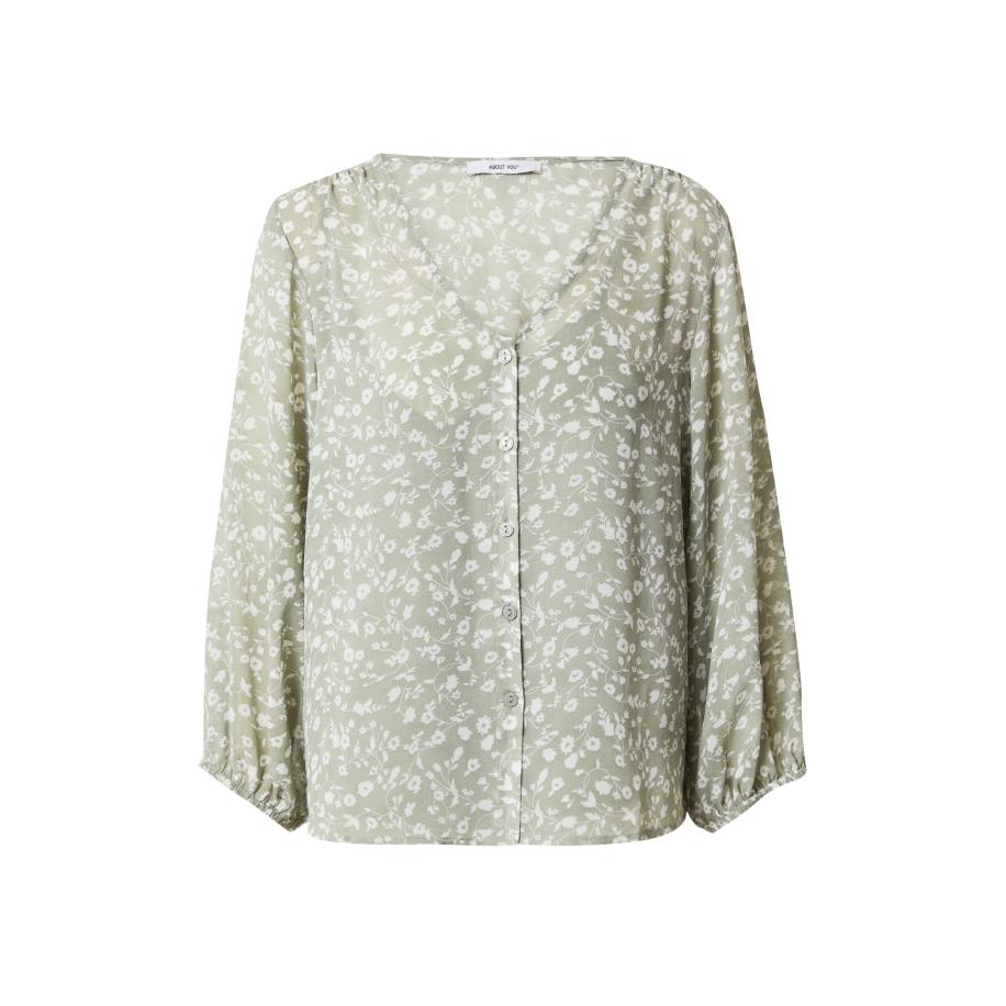 ABOUT YOU ABOUT YOU Blouse Marissa pastelgroen / natuurwit -
