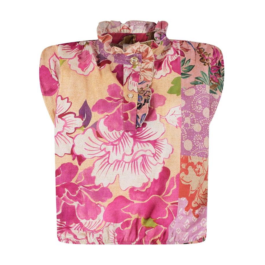 Amaya Amsterdam Paige Flower Blouse Multicolor
