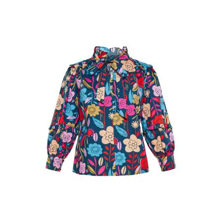 FELIPA FELIPA Blouse Fashion Look beige / marine / azuur / rood