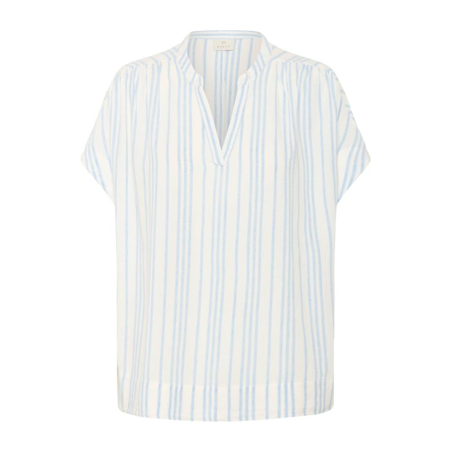 Kaffe Kaffe Blouse KAmilia lichtblauw / wit -