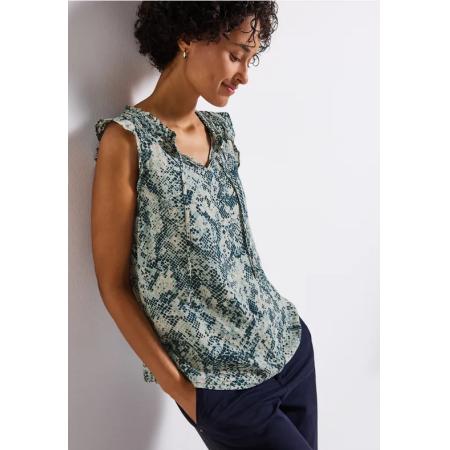 Street One Blousetop met print en ruches