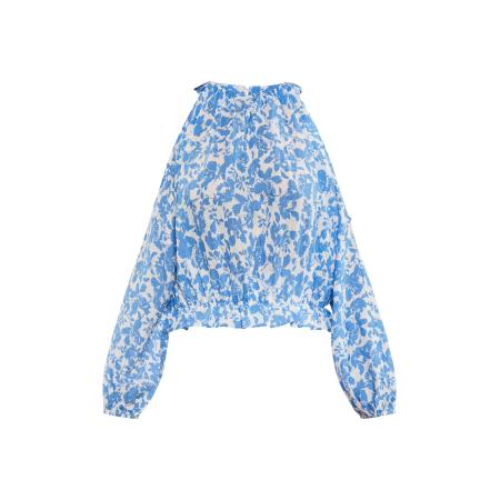 IZIA IZIA Blouse blauw / wit