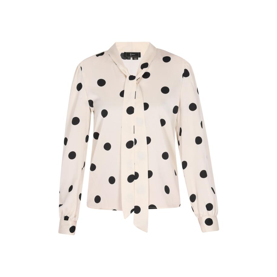 NAEMI Blouse Fashion Look zwart / wit Wit