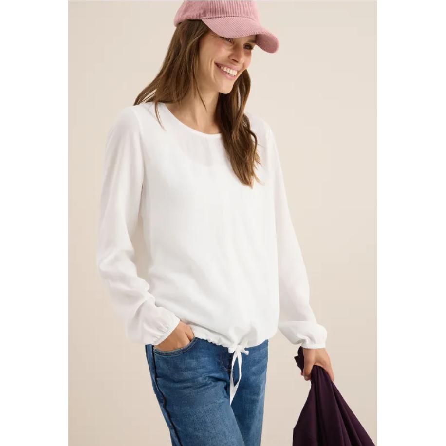 CECIL Blouse met trekkoord Wit