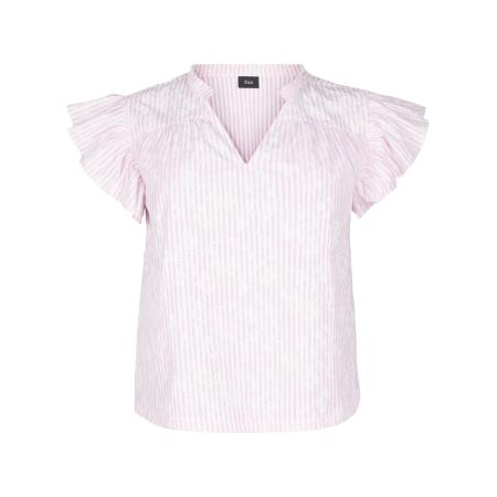 Zizzi Zizzi Blouse Vkatja rosa / wit