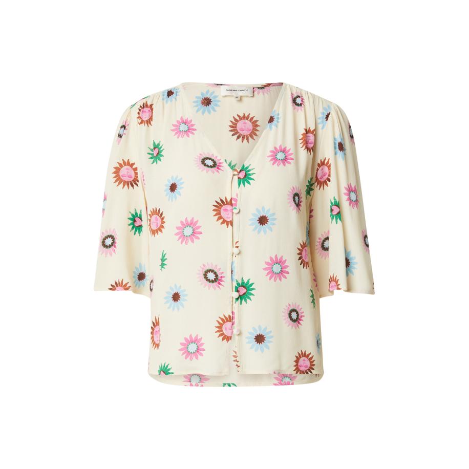 Fabienne Chapot Fabienne Chapot Blouse Starlet crème / cognac / groen / pink -