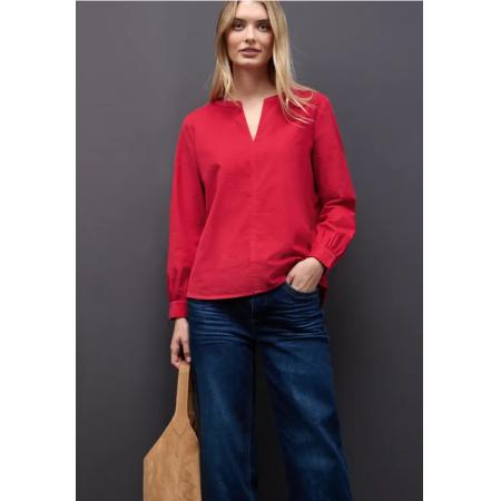 Street One Corduroy blouse in effen kleur