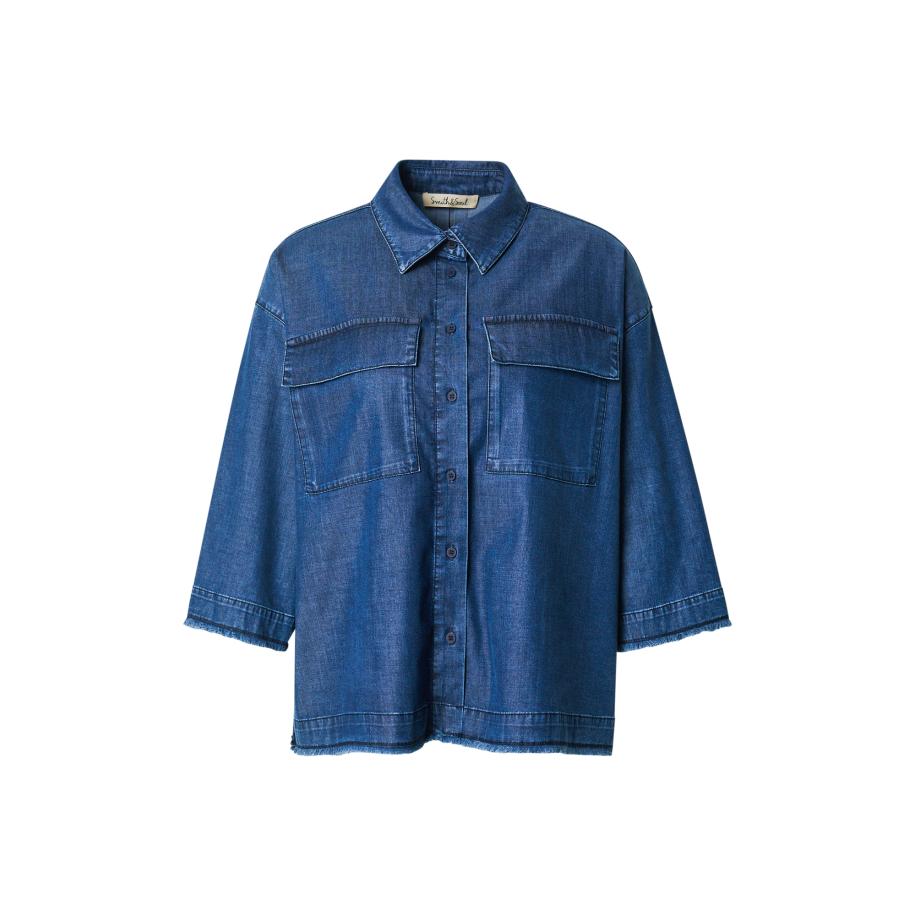 Smith & Soul Smith&Soul Blouse blauw denim -