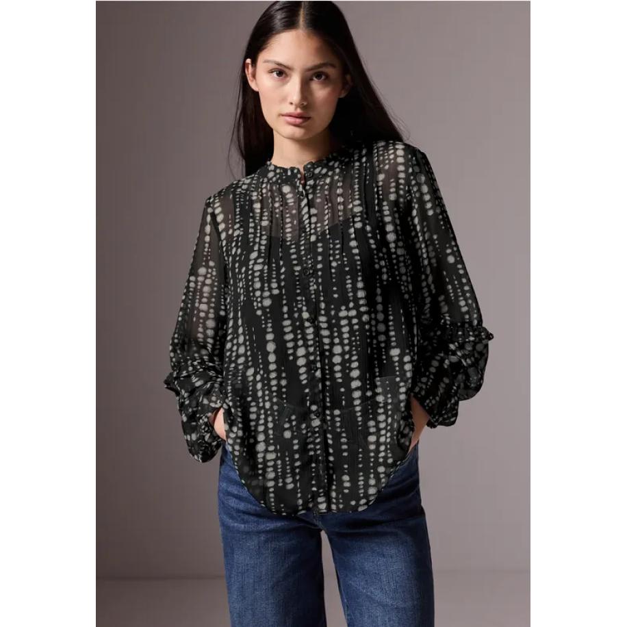 Street One Tuniek van chiffon Zwart