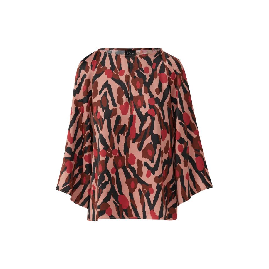 s.Oliver BLACK LABEL Blouse rosa / rood / roestrood / zwart Roze