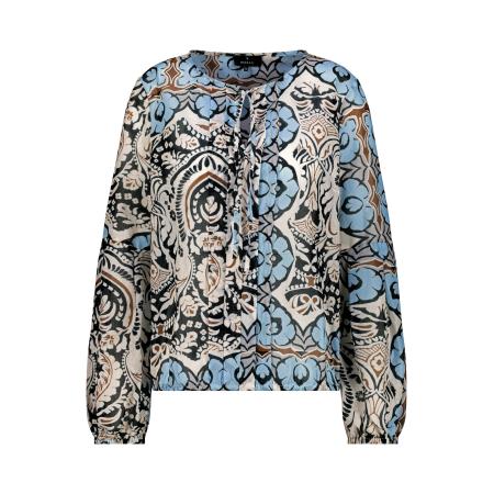 Monari monari Blouse beige / blauw / bruin / zwart