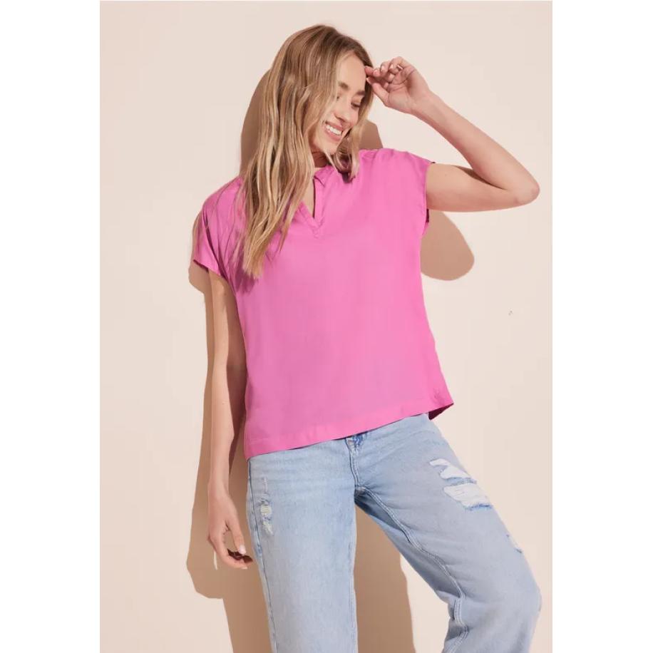 Street One Blouse met mouwaanzet Roze