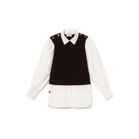 Lola Casademunt Lola Casademunt Blouse bruin / wit