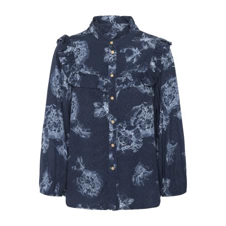Culture CULTURE Blouse Alexa navy / lichtgrijs
