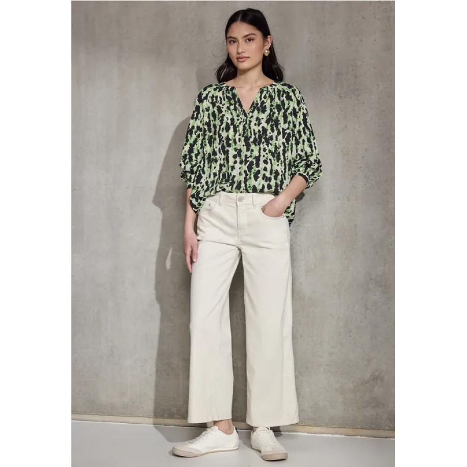 Street One Losse raglan blouse Groen