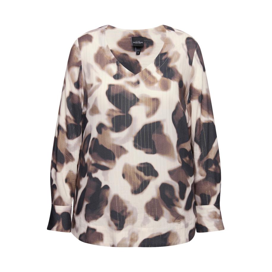 Ulla Popken Ulla Popken Blouse beige / bruin / donkerbruin -