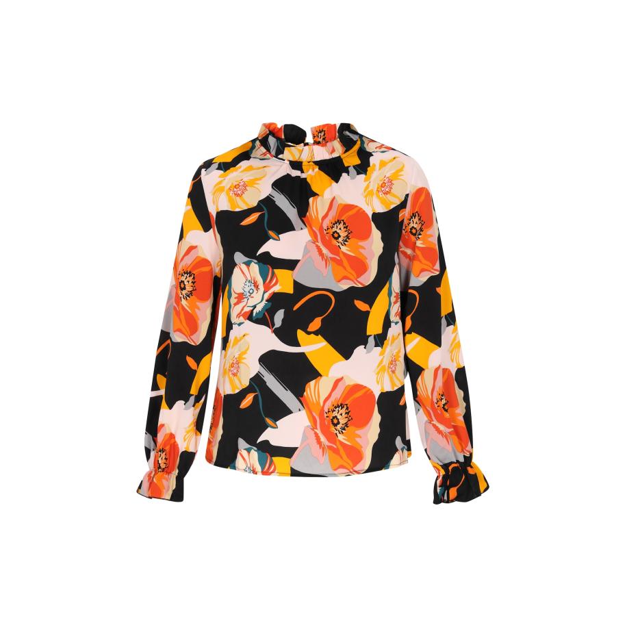 NAEMI NAEMI Blouse geel / oranje / zwart / wit -
