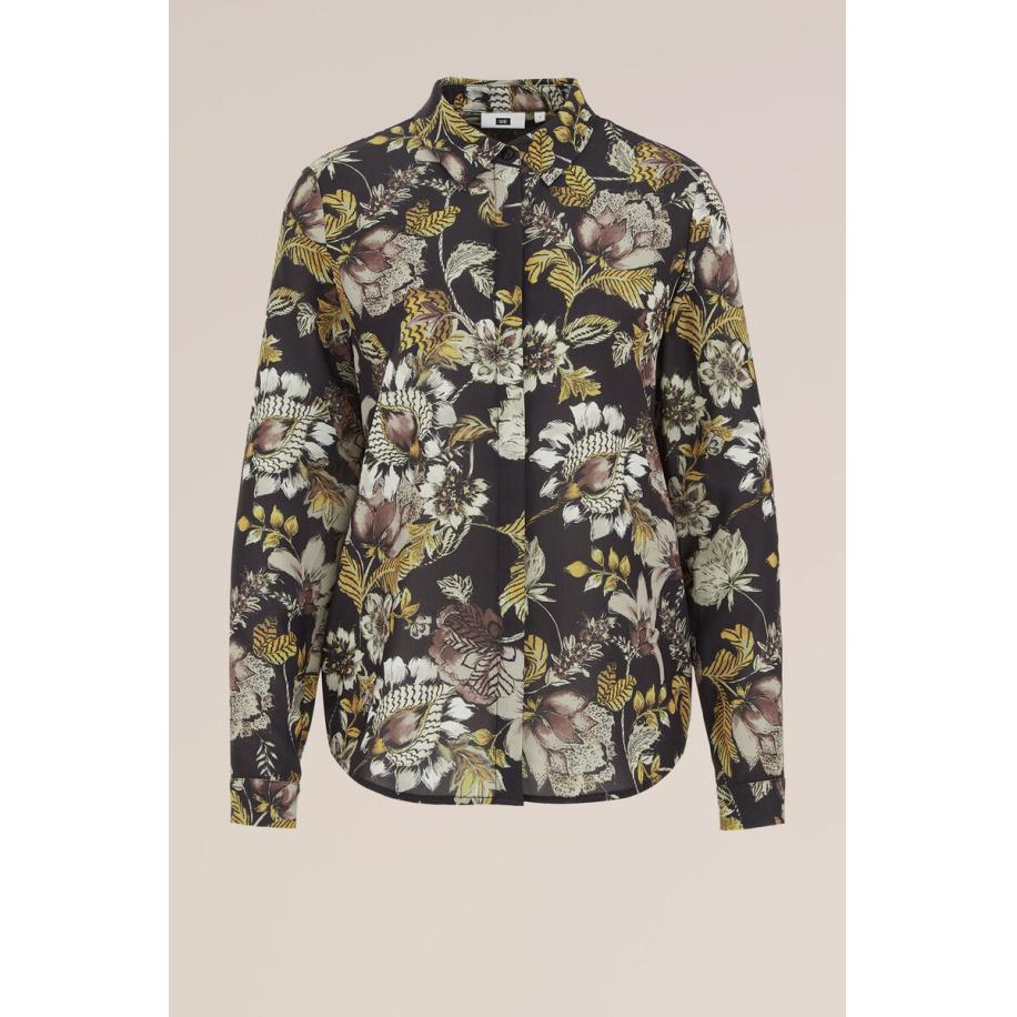 WE Fashion Dames blouse met fijne structuur - Regular fit - Mosterdgeel - Maat: XS Geel