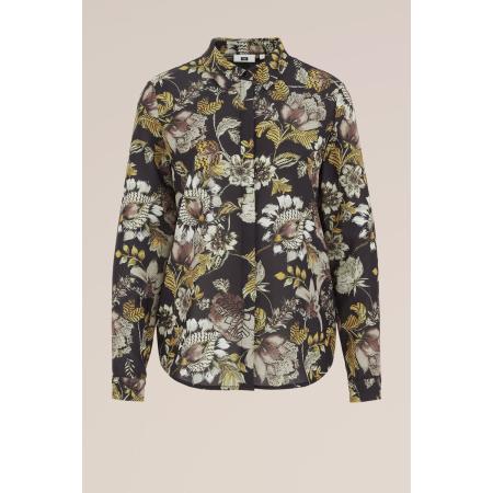 WE Fashion Dames blouse met fijne structuur - Regular fit - Mosterdgeel - Maat: XS