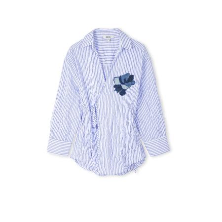 Ipekyol Ipekyol Blouse marine / blauw denim / lichtblauw / wit