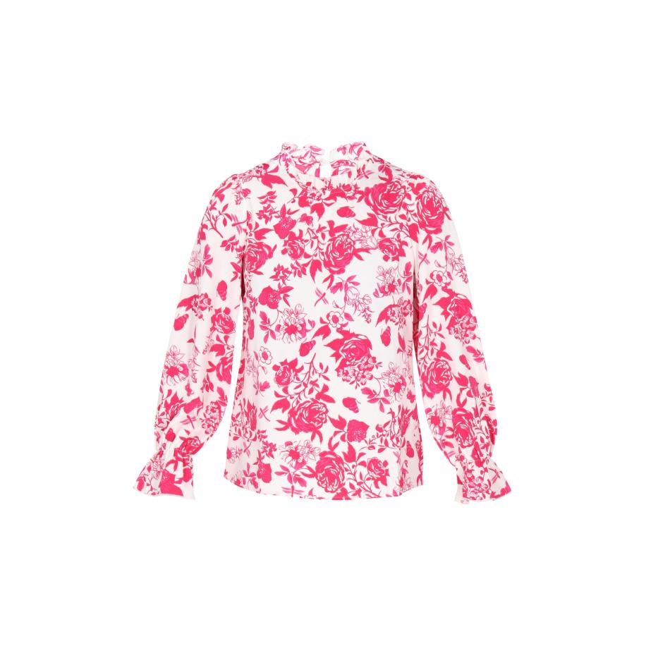 Sidona Sidona Blouse donkerroze / wit -