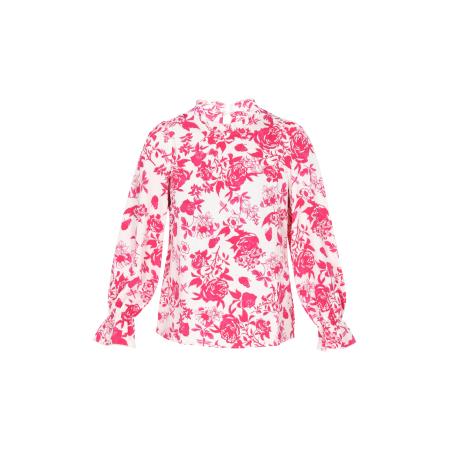 Sidona Sidona Blouse donkerroze / wit