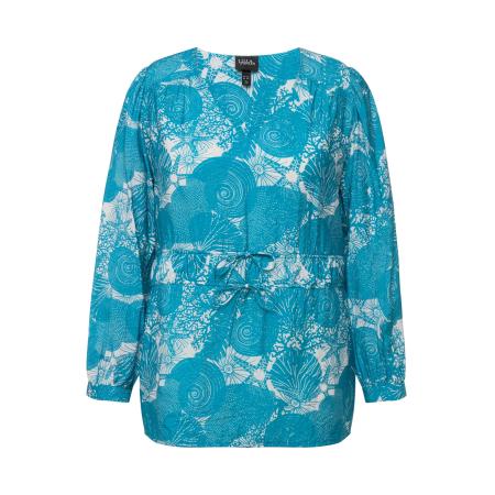 Ulla Popken Ulla Popken Blouse aqua / wit