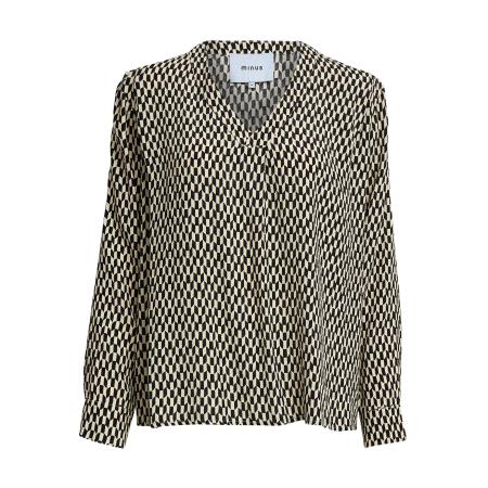 Minus minus Blouse Lasina beige / zwart