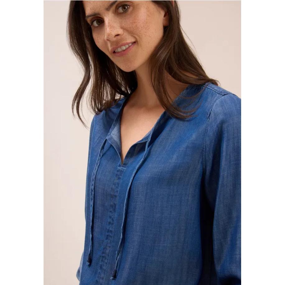 CECIL Lyocell blouse Blauw